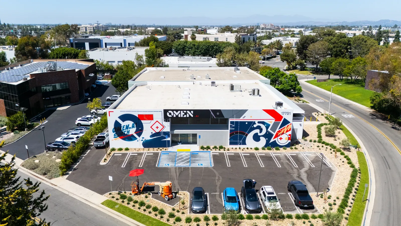 Omen AI, Headquarters mural, Irvine, Orange County, photo 1